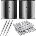 Hiorucet Grill Parts for Broil King 9864-27, 9865-24, 9865-27, 9865-54, 9865-57, 9865-74, 9865-77, 9867-74, 9867-77, Connaisseur 90, Signet 20 40 70 90, Cast Iron Grill Grates, Heat Plates, Burners