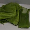 ANZNKU 100 Pack Organza Gift Bags 8x12in Sheer Bags Drawstring Mesh Gift Bags for Christmas Party Favors Fruit Protection(Green)