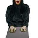 Haunted Hill Farm Resurrection Mary by Tekky, Battery Operated Timer and Sound Activated Jump-Scare Halloween Animatronic for Indoor or Covered Outdoor Creepy Halloween Decorations, Scary Fright Props