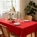 2 x Docoper Plastic Table Cloth Disposable 3 Pack 54x108 Inch Red Table Cover | Rectangular Table Cloth Leakproof Party Tablecloth Disposable Decorative for Weddings Picnic Shower Birthday Wedding BBQ, 54" X 108" Rectangle