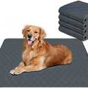 RIOUSSI Washable Pee Pads for Dogs, Reusable, Absorbent, Leakproof, Non Slip Pet Puppy Pads for Potty Training. Dark Gray, 36x41 Inch(4pack)