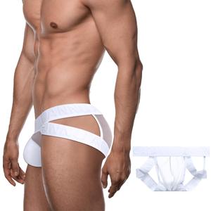 Meshal Sheer Men's Bikini Briefs Silky Smooth Sexy Seamless Lingerie See Through Bulge Ball Pouch Underwear (White, XXL)