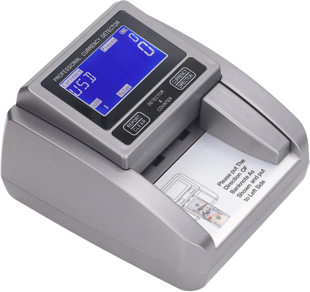 Money Counter Machine, High Efficiency LED Display 120 SheetsMinutes Multiple Modes Bill Counter 100-240V for Shops (US Plug)