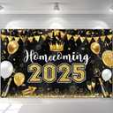Mocsicka Homecoming 2025 Backdrop Banner Black and Gold Homecoming Party Decorations 2025 School HOCO Dance Party Background Supply Photo Props