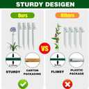 Thealyn 24 Inch 12 Packs Plant Support Stakes,Garden Single stemmed Plant Support Hoops, Plant Prop, for Flowers,Orchid, Tomatoes Peony Lily Rose (24 inch)