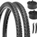 Hycline Mountain Bike Replacement Tire: 26x1.95/26x2.125 inch Folding Wear-Resistant Butyl Rubber High-Density Bicycle Tire for MTB Off-Road & Trail Riding