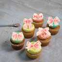 Ephlyn 54Pcs Pink Bow Party Decorations - Cupcake Toppers & Picks - Coquette Bow Themed Party Supplies for Girls & Women