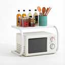 Microwave Oven Rack,Microwave Stand Countertop Kitchen Metal Organizer Shelves,Microwave Stand Save Space for More (WHITE)
