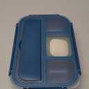 shell and turtle Bento Box Adult Lunch Box, Kids Lunch Containers for School with 4 Compartments, with Utensils, Sauce Jar, Muffin Liners, Microwave Safe, Navy (1200ML)