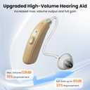 SABAN 1PCS OTC Rechargeable Hearing Aids for Seniors with Noise Cancelling, 5 Volume Modes, Easy Setup, Hearing Amplifier for Adults (Beige)