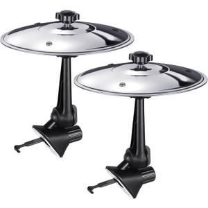 2 Pack Car Crash Cymbal, Car Symbol Drum for Car Vent, Fun Dashboard Accessory for Drummers & Music Lovers, Suitable for All Types of Vehicles, Cool Vehicle Interior Acessories for Entertainment (Silver)