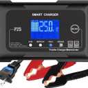 Battery Charger 0-25A,12V/24V LiFePO4 Battery Charger for Lithium,Lead Acid,AGM,RV,Marine,Boat, and Deep Cycle Batteries,9 Stage with Pulse Repair,Smart Car Trickle Charger & Maintainer