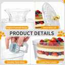 Trifle Bowl with Pedestal and Lid, Large Trifle Serving Dish, Vintage-Style Ribbed Dessert and Cake Stand, for Displaying Pastries, Layered Desserts, Fruits, Salad, Ideal for Parties