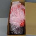 Tinlade 24 Pcs Clear Gift Bag with Handles Bows PVC Plastic Treat Goodie Party Favors Bags for Birthday Holiday Gift, 7.9 x 7.9 x 3.1 Inch(Classic,Pink and Red)