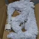 4ft Lighted Artificial White Christmas Tree | Leeheeyee Small Christmas Tree, Not Pre-lit White Tinsel Pine Trees with Lights, Ideal for Home, Office, and Xmas Tree Party Dcor