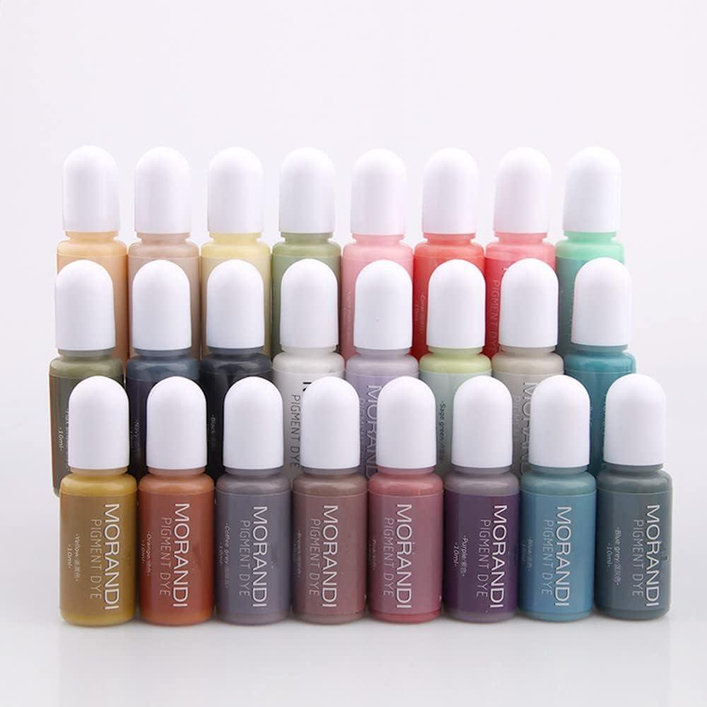 Epoxy Resin Pigment, 24 Colors Dark Color Resin Morandi Pigment Kit, for DIY Resin Art Jewelry Making, Crafts - Four Seasons 24 Colors