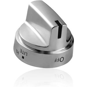 WB03X24818 OEM Gas Stove Knob Stainless Steel,Stainless Steel Stove Replacement Knobs,4363588 AP5989029 PS11729081 EAP11729081