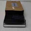 Kitsure Dish Drying Rack for Kitchen Counter, Stainless Steel Sink Organization and Storage Essentials with Cutlery Holder, Home and Appartment Decor, 12''W x 15.5''L, Black