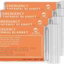 Emergency Mylar Thermal Blankets -Space Blanket Survival kit Camping Blanket (4-Pack). Perfect for Outdoors, Hiking, Survival, Bug Out Bag Marathons or First Aid 1