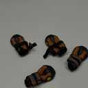 Covert Safe & Dog Boots for Dogs Non-Slip, Waterproof Dog Booties for Outdoor, Dog Shoes for Medium to Large Dogs 4Pcs with Rugged Sole Black-Brown