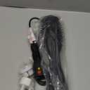 Dual Voltage(100~250V) Mini Hair Dryer Brush with European Plug Adapter for International Travel, Europe Travel Essentials for Women (Black)