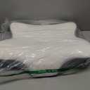 Cooling Cervical Neck Pillowcase Cover (Only Pillow Case) Ergonomic Pillowcase with Zipper Breathable Contour Pillow Cover for Side Back Stomach Sleepers(White,Queen Size)