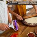 Pizza Docker Roller - 7.7" X 4.8" Plastic Pizza Dough Roller for Even Crust Prep, Non-Slip Grip Handle & Staggered Spikes Prevent Air Pockets, Lightweight Tool for Flatbreads & Pies