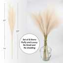 Tall Fluffy Fake Faux Artificial Pampas Grass Feathers Floor Vases Fillers Boho Chic, 
9 PCS 37''/3.1FT