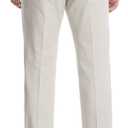 Savane Men's Geo Khaki Expandable Waistband Chino Pants (Beige, 46W x 30L )