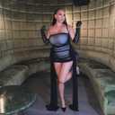 Sexy Mesh Sheer Y2k Tube Mini Dress for Women Date Night Black (XL)