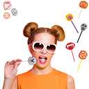 Fruidles 20-Count Halloween Tattoo Lollipop Suckers Candy, Variety Pack, Goody Party Bag Fillers, Individually Wrapped (EXP 02/28/27)