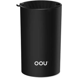 OOU Universal Knife Block Holder Without Knives, Round Kitchen Knife Holder, Detachable Knife Storage for Easy Cleaning-Black