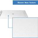 DreamLine SlimLine 32 in. D x 42 in. W x 2 3/4 in. H Center Drain Single Threshold Shower Base in White, DLT-1132420