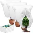 4PCS Large Plant Covers Freeze Protection 2.82oz Reusable Winter Frost Cloth Plant Protection Jacket Cover Bags Frost Blankets for Shrub Trees Outdoor Plants Fruit Tree Potted, 86" W x 95" H