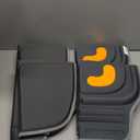 HEYTRIP Car Seat Protector, 2 Packs, Rear-Facing/Forward Facing Car Seat Mat for 0~12 Years Old Children, Waterproof, Easy Cleanup, Non-Slip, Fit Most Car Seats(Dark Grey Orange)