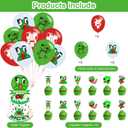Unspeak-able Party Decorations,Cartoon Birthday Party Supplies Includes Banner- Cake Topper - 24 Cupcake Toppers - 18 Balloons