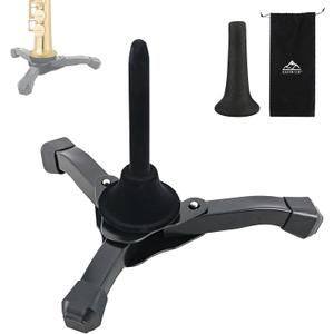EASTROCK Soprano Saxophone Stand Folding Saxophone Stand Saxophone Holder Rack with Carrying Bag (Soprano Saxophone Stand), Black