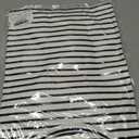 LilyCoco Womens Short Sleeve Shirt Striped Crewneck Tops Black X-Large (White, XL)