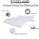EASELAND Queen Size Mattress Pad Pillow Top Mattress Cover Quilted Fitted Mattress Protector Cotton Top Stretches up 8-21" Deep Pocket Cooling Mattress Topper (60x80 inch, White)