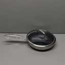 LOLYKITCH 8.5 Inch Tri-ply Hybrid Stainless Steel Non-Stick Saut Pan with Lid,Skillet,Induction Frying Pan,Skillet,Dishwasher and Oven Safe,Riveted Handle.