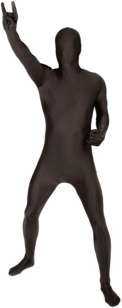 Morphsuits Full Bodysuit Costume Men, Morph Suits Adults, Mens Spandex Bodysuit Costume, Full Body Suit (Large, Black)