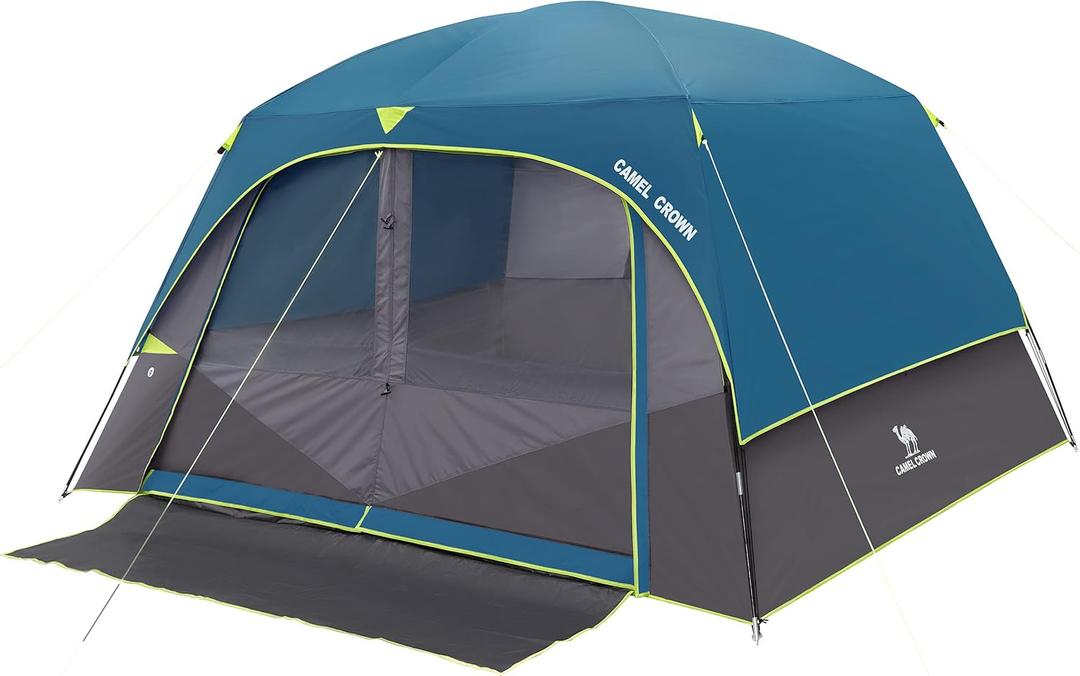 CAMEL CROWN Tents for Camping 4/6 Person Tent Waterproof Easy Setup Backpacking Tents (Ink-blue)