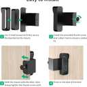 Blink Video Doorbell Mount, Anti-Theft Door Mount for Blink Doorbell (Newest Model), No Drill Weatherproof Design Door Bell Kit for Home Rentals - Easy to Install & No Sensor Blocking (Black)