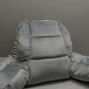 Reading Pillows for Sitting in Bed Adult, Back Pillow for Bed Sitting Up, Backrest Pillows with Shredded Foam for Adult&Teens, Support Pillow with Arms for Beds, Couch, Floor, 18in, Grey