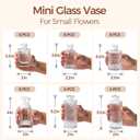 ComSaf Glass Bud Vases Set of 32, Small Clear Bud Vases in Bulk, Mini Flowers Vases for Centerpieces, Vintage Bottle Set for Table Decorations, Wedding Decor, Recepetion, Home, (Clear)
