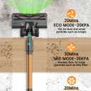 Cordless Vacuum Cleaner 650W 55KPA 70 Mins, Vacuum Cleaners for Home, Rechargeable Stick Wireless Vacuum Green Light Anti-Tangle Sofa Brush 3 HEPA Lightweight for Pet Hair/Carpet/Hardwood Floor, Gold | cordless stick, handheld, lightweight, rechargeable, anti allergy, anti tangle