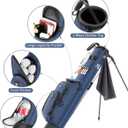 Lightweight Sunday Golf Stand Bag, Small Par 3 Carry Bag with Cooler Pocket, Holds Up to 6 Clubs for Men & Women