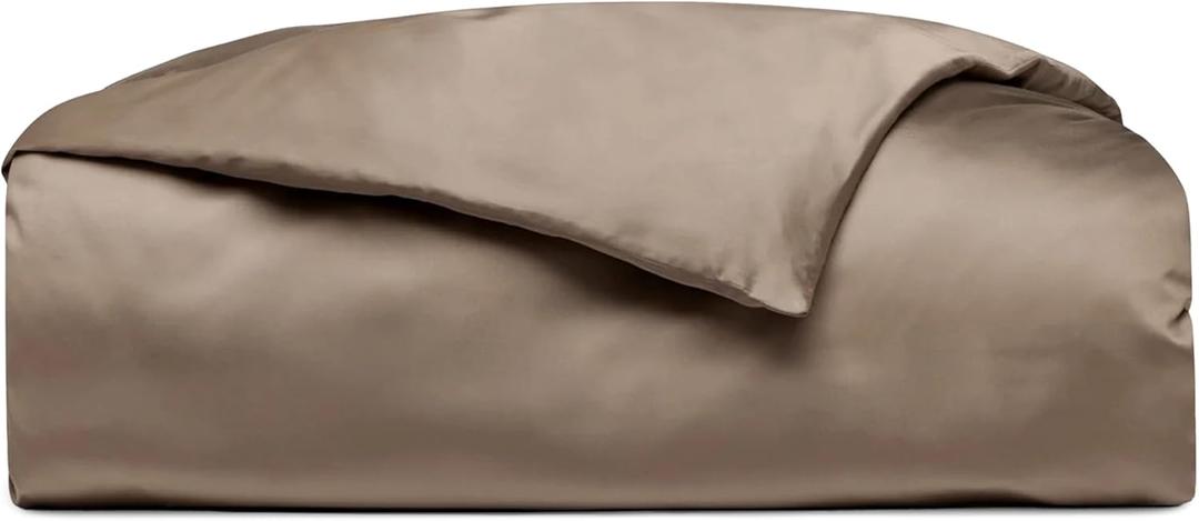 Cozy Earth Luxury Duvet Cover Queen - 100% Viscose from Bamboo - Ultra-Soft, Cooling & Lightweight Duvet Cover - Temperature-Regulating Bedding with Concealed Zip & Interior Snap Closures - Walnut