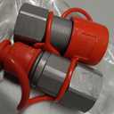 3/4" NPT Skid Steer Bobcat Kubota Flat Face Hydraulic Quick Connect Couplers/Couplings,The Hydraulic Quick Disconnect Couplings Interchange with 1/2" ISO 16028 Body + 3/4" NPT Thread