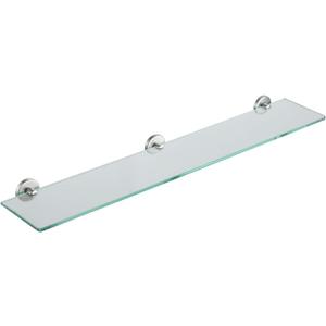 JQK Bathroom Glass Shelf, Tempered Glass Shower Storage 30 by 5 inches, 304 Stainless Steel Brushed Finish Wall Mount, TGS101L30-BN
